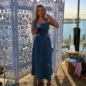 Two piece top/skirt set